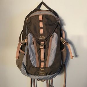 L.L. Bean Quad School Backpack Navy Blue